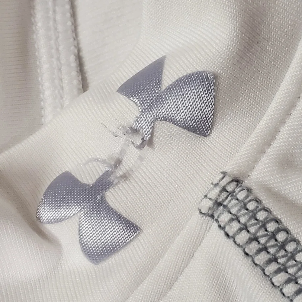 Under Armour Mens Compression Cold Gear Long Sleeve Mock Neck Shirt Size M White
